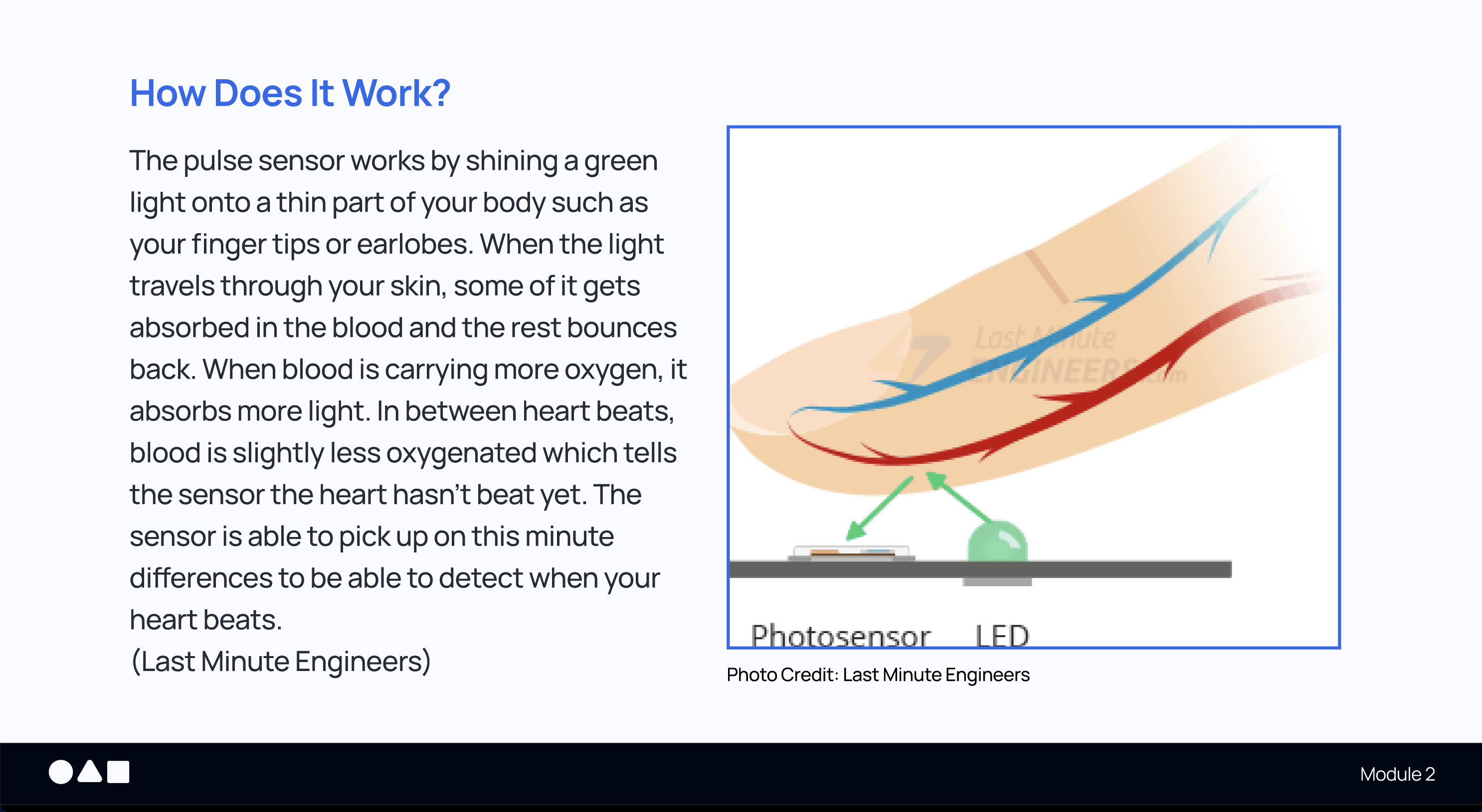How the heart rate sensor works.